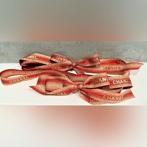 CHANEL Holiday Limited Edition Ribbons (Two In Red) & One In Blue